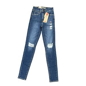 Levi's Women's Denim Mile High Super Skinny  Jeans Extra High Rise Size 24 New